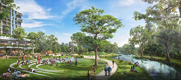 Central Park offers scenic and tranquil spots for residents to relax and enjoy various recreational activities. (Actual design may differ)