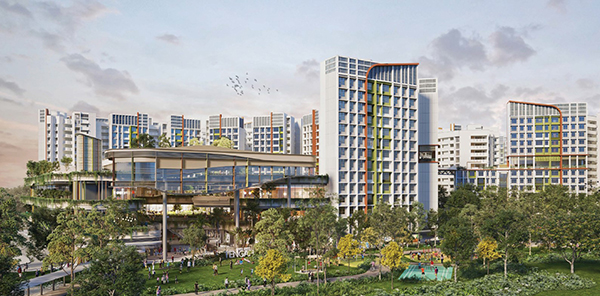 Artist’s impression of integrated Neighbourhood Centre with polyclinic.