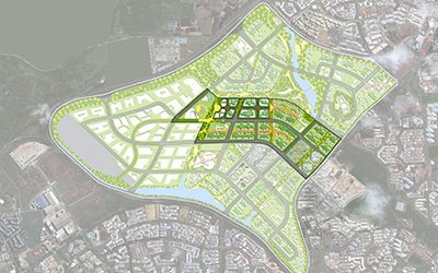 Aerial view of Park District.